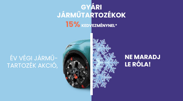 GYÁRI JÁRMŰTARTOZÉKOK 15% KEDVEZMÉNNYEL
